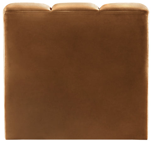 Briar Saddle Velvet Upholstered Modular Straight Chair, 1 Piece