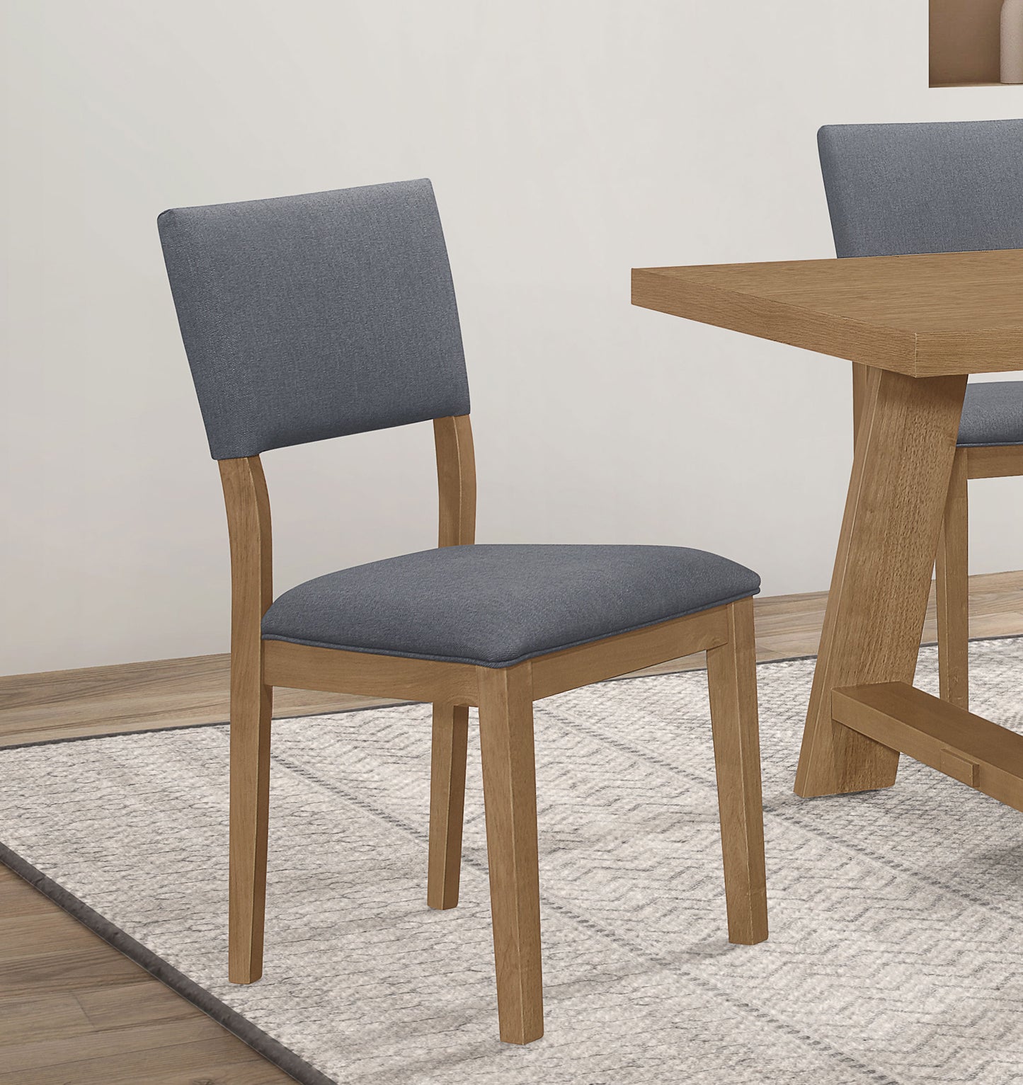 sabat fabric upholstered dining side chair brown (set of 2)brown