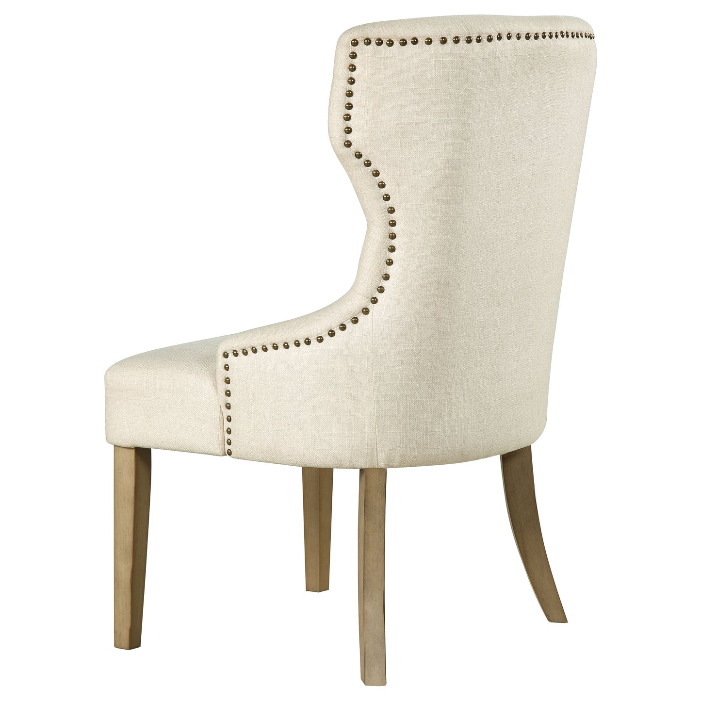 fortress tufted upholstered dining chair beige and rustic greybeige / rustic grey