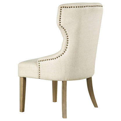 Fortress Tufted Upholstered Dining Chair Beige and Rustic GreyBeige / Rustic Grey