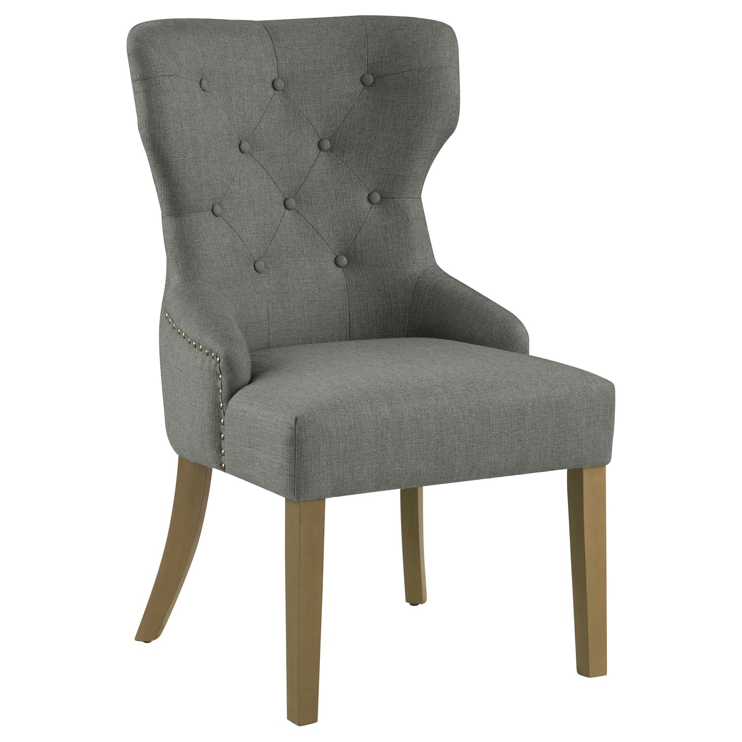 fortress tufted upholstered dining chair grey and rustic greygrey / rustic grey