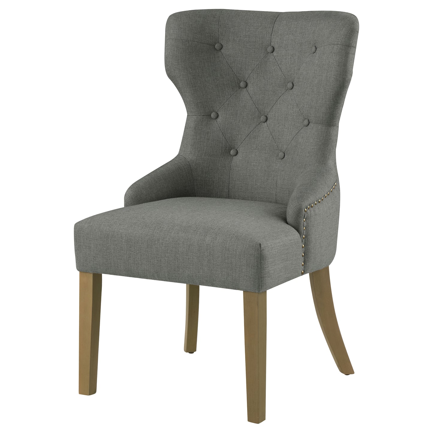 fortress tufted upholstered dining chair grey and rustic greygrey / rustic grey