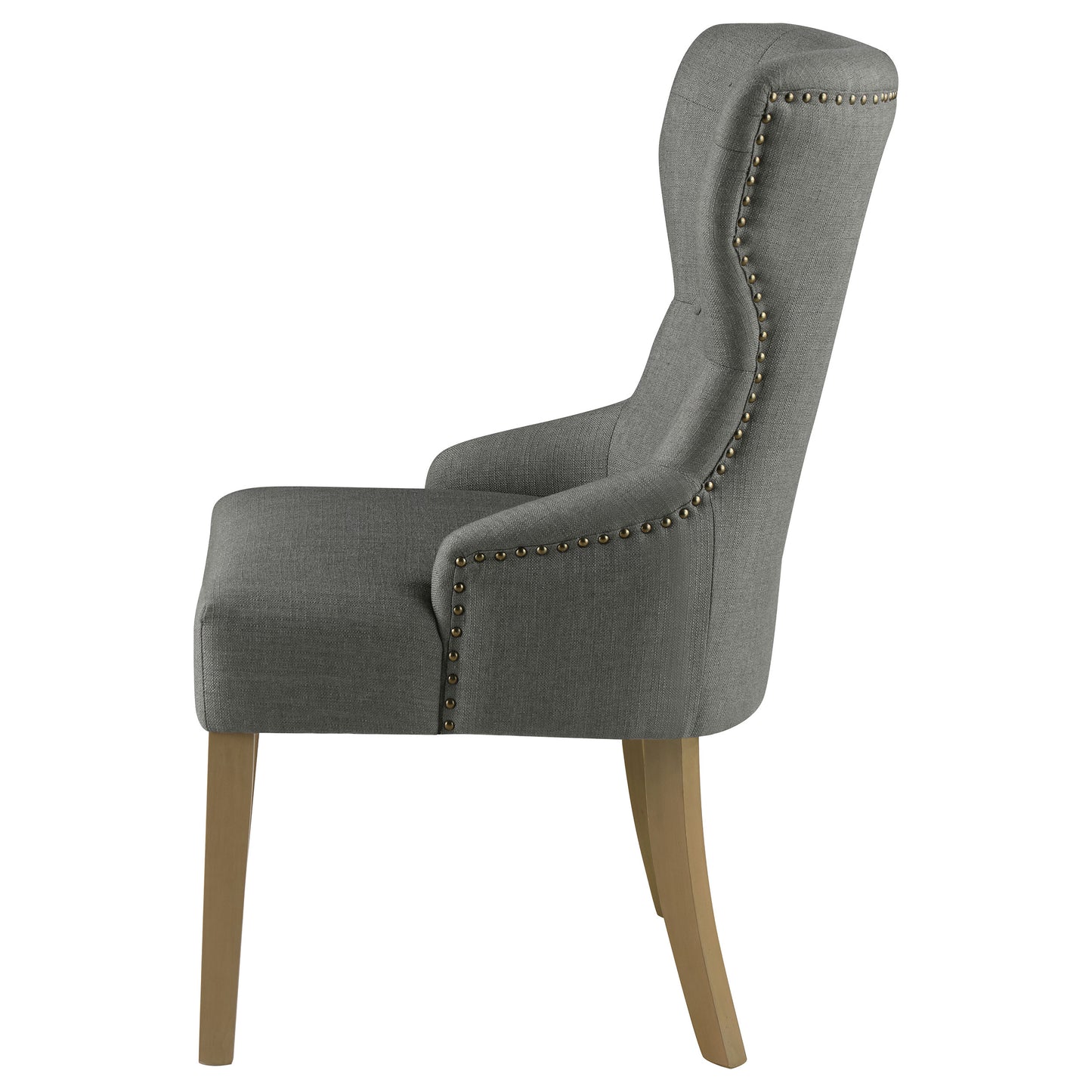 fortress tufted upholstered dining chair grey and rustic greygrey / rustic grey