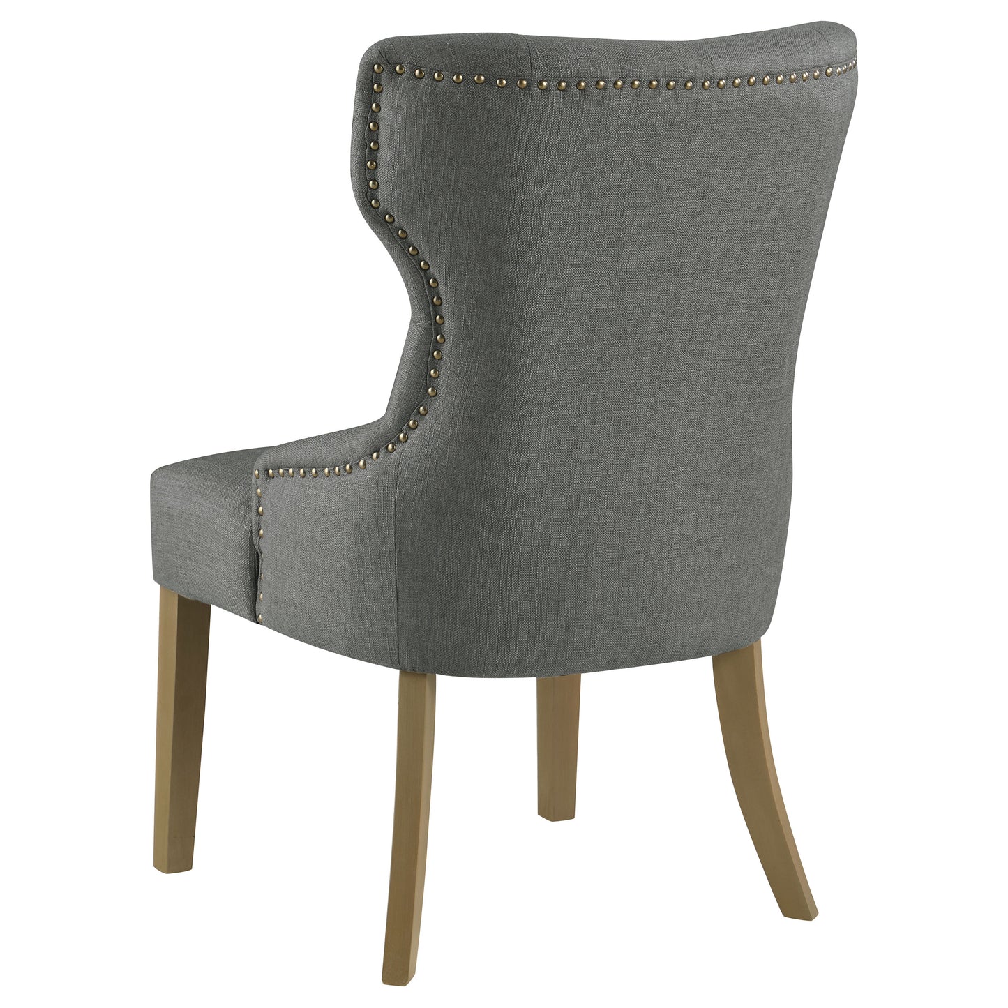 fortress tufted upholstered dining chair grey and rustic greygrey / rustic grey