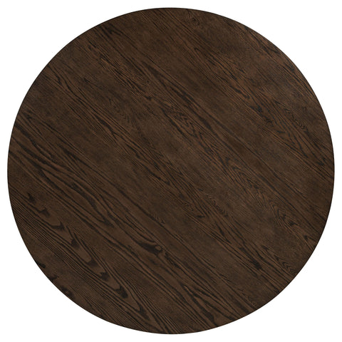 Nordio Round Pedestal Dining Table Dark Oak