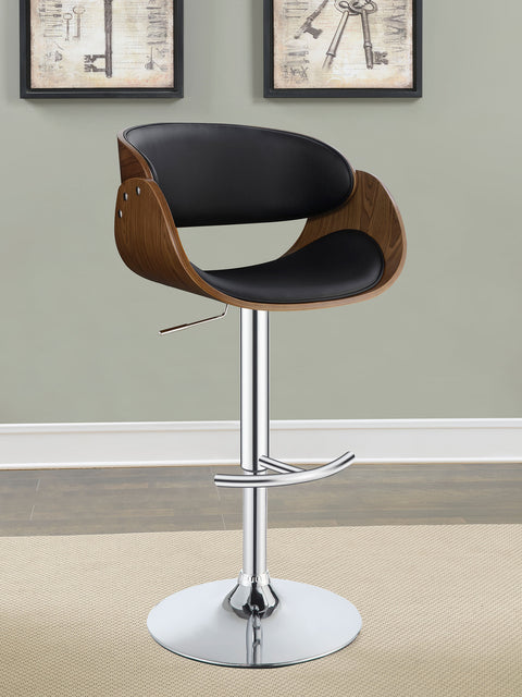 Diggory Adjustable Bar Stool Black and ChromeBlack