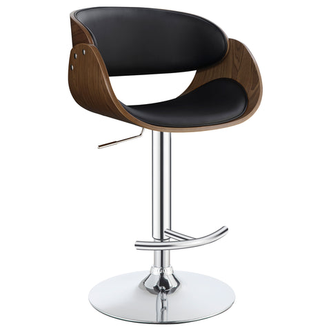 Diggory Adjustable Bar Stool Black and ChromeBlack
