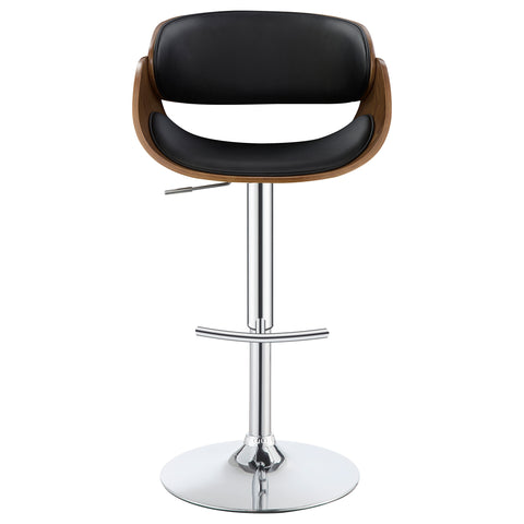Diggory Adjustable Bar Stool Black and ChromeBlack