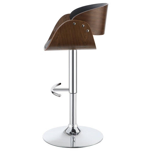 Diggory Adjustable Bar Stool Black and ChromeBlack