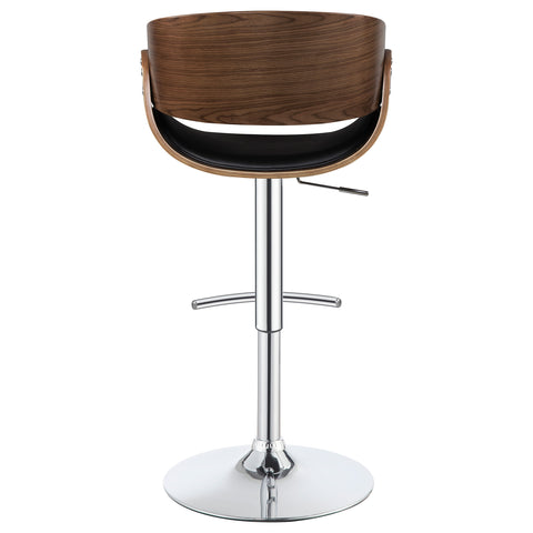 Diggory Adjustable Bar Stool Black and ChromeBlack