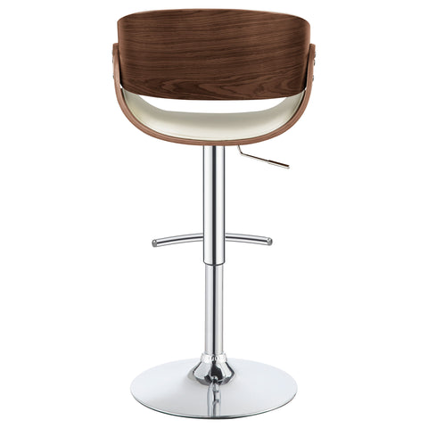 Diggory Adjustable Bar Stool Ecru and ChromeEcru