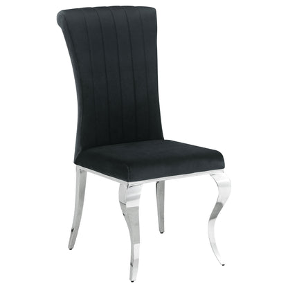 Mitchell Velvet Upholstered Dining Side Chair Black (Set of 4)Black