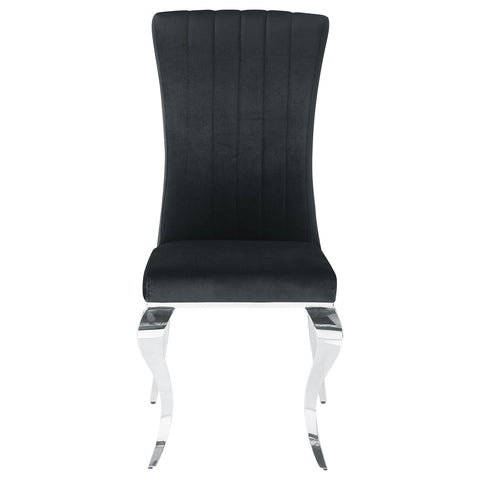 Mitchell Velvet Upholstered Dining Side Chair Black (Set of 4)Black