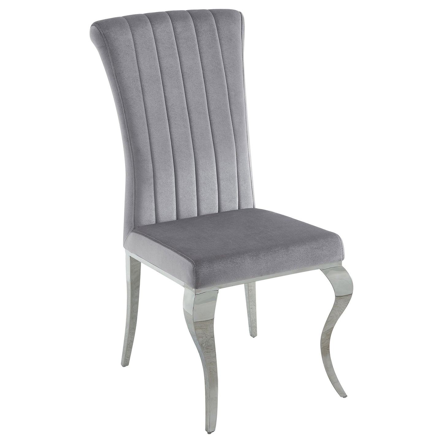 mitchell velvet upholstered dining side chair grey (set of 4)grey