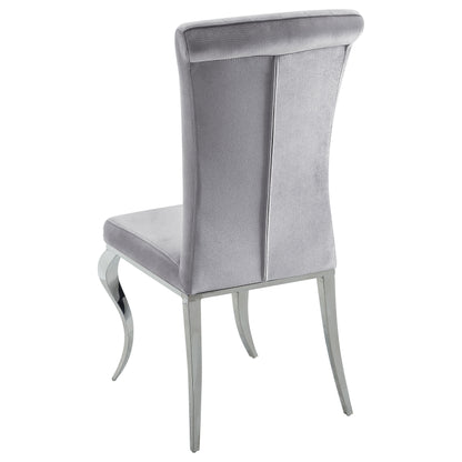 Mitchell Velvet Upholstered Dining Side Chair Grey (Set of 4)Grey