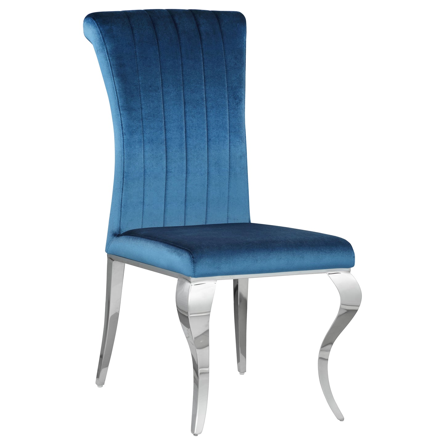 mitchell velvet upholstered dining side chair blue (set of 4)blue