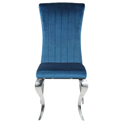 Mitchell Velvet Upholstered Dining Side Chair Blue (Set of 4)Blue