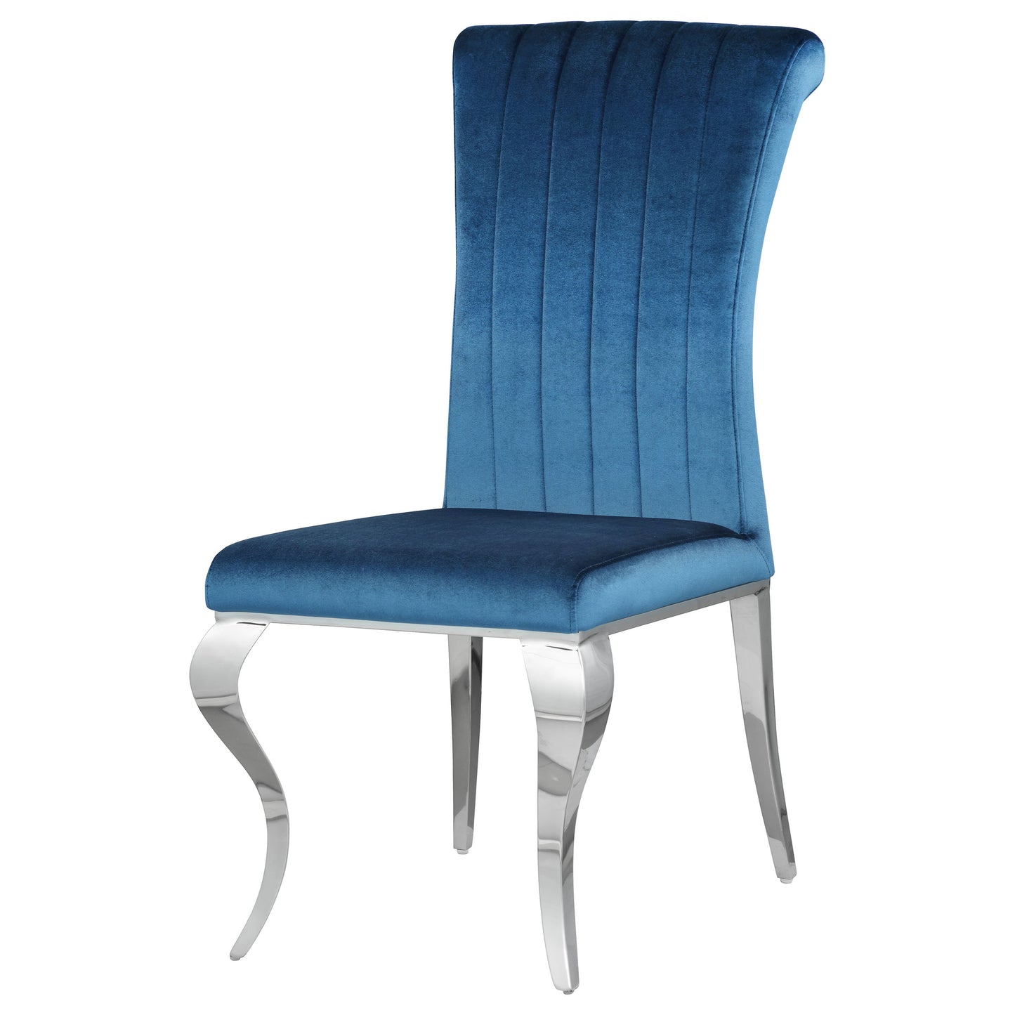 mitchell velvet upholstered dining side chair blue (set of 4)blue