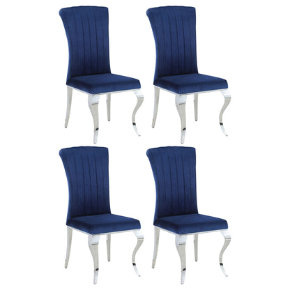 Mitchell Velvet Upholstered Dining Chair Ink Blue (Set of 4)Ink Blue