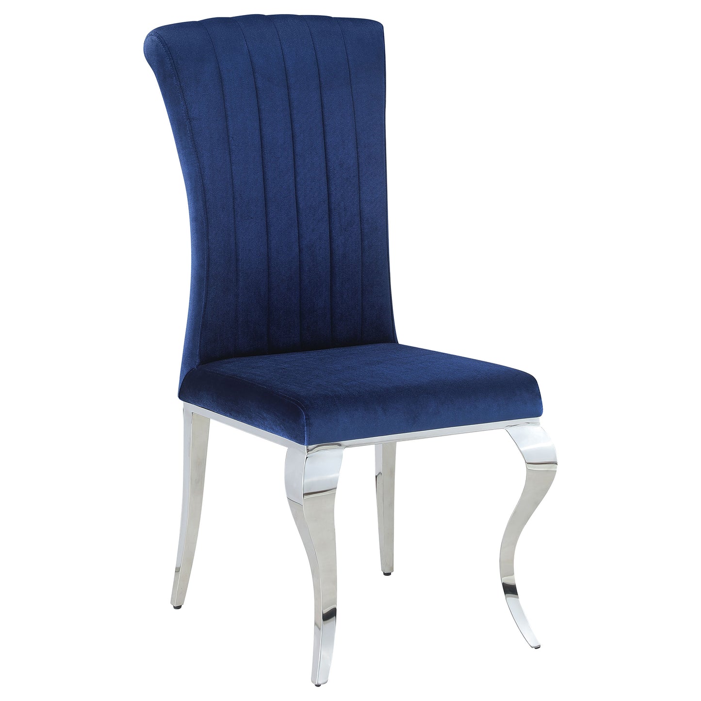 mitchell velvet upholstered dining chair ink blue (set of 4)ink blue