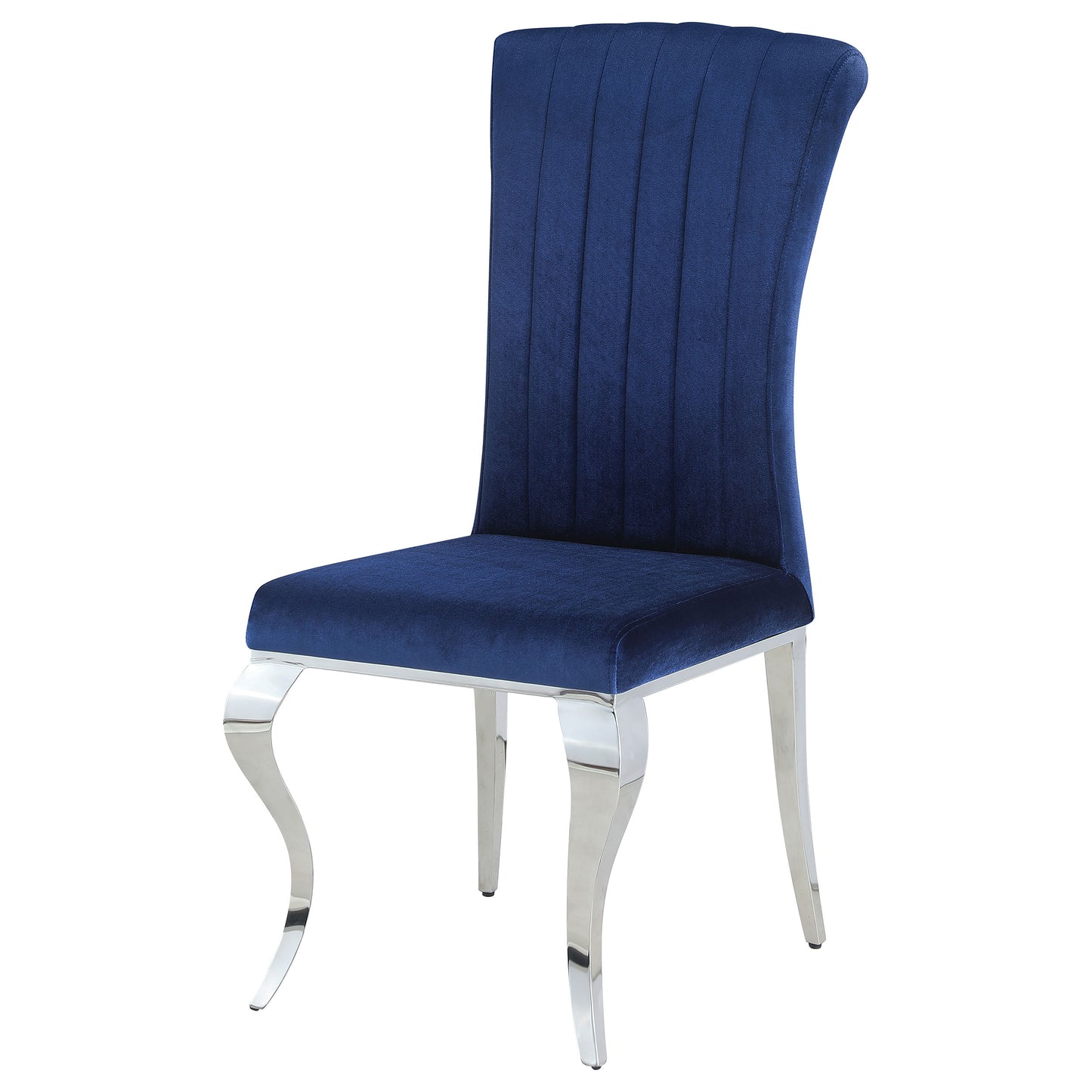 mitchell velvet upholstered dining chair ink blue (set of 4)ink blue