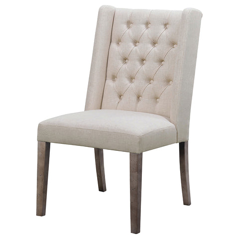Salem Fabric Upholstered Dining Side Chair Beige (Set of 2)Beige