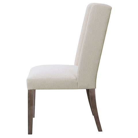 Salem Fabric Upholstered Dining Side Chair Beige (Set of 2)Beige