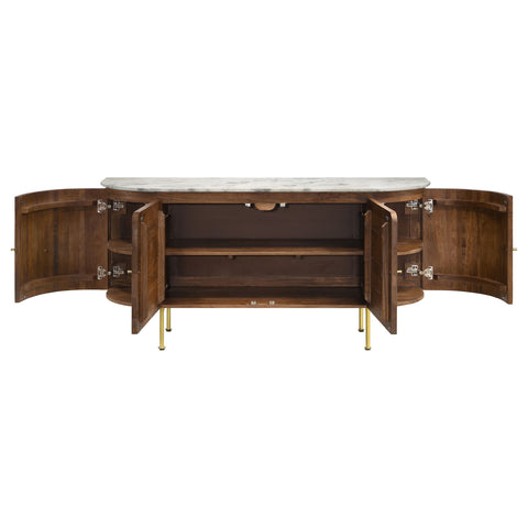 Trinity 4-door Marble Top Sideboard Buffet Cabinet NaturalNatural