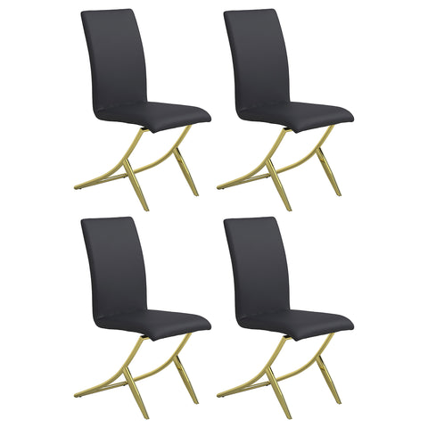 Jillian Upholstered Dining Side Chair Black (Set of 4)Black