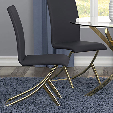 Jillian Upholstered Dining Side Chair Black (Set of 4)Black