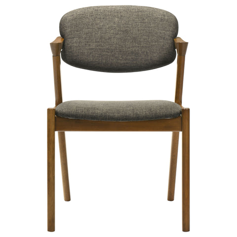 Junko Padded Wood Dining Arm Chair Dark Walnut (Set of 2)Dark Walnut