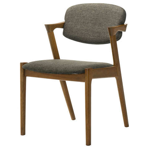 Junko Padded Wood Dining Arm Chair Dark Walnut (Set of 2)Dark Walnut