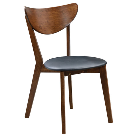 Aisha Wood Dining Side Chair Dark Walnut (Set of 2)Dark Walnut