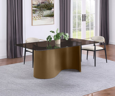 Portland 72-inch Rectangular Glass Top Dining Table BronzeBronze