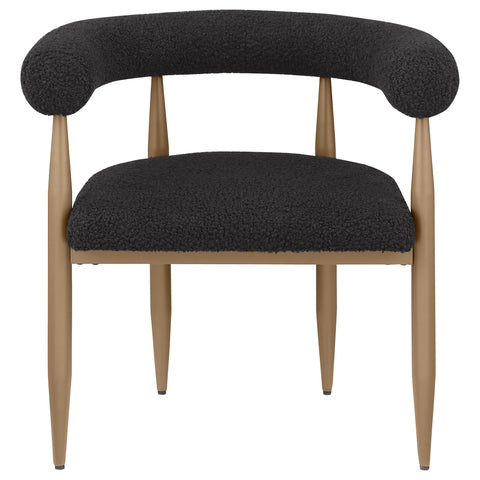 52x27-inch Boucle Upholstered Dining Arm Chair Black (Set of 2)Black