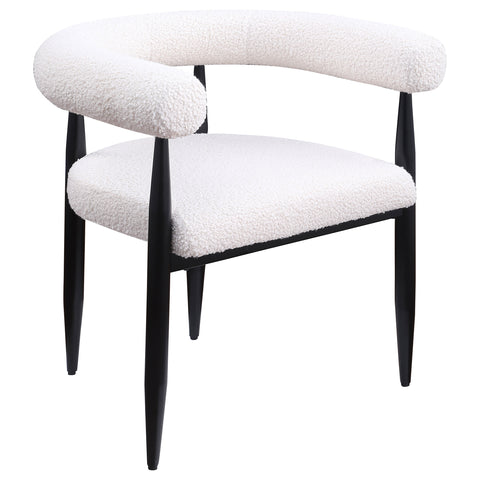 Stanford 5-piece Round Faux Marble Top Dining Table Set BlackBlack