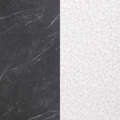 Stanford 5-piece Round Faux Marble Top Dining Table Set BlackBlack