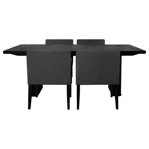Tavin 5-piece Rectangular Dining Table Set BlackBlack
