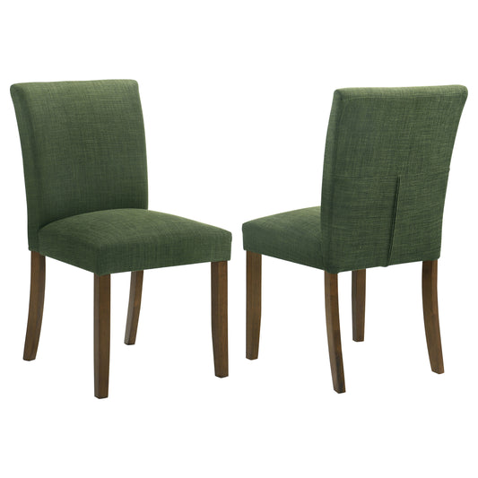 Frostine Upholstered Dining Side Chair Green (Set of 2)