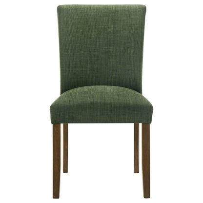 Frostine Upholstered Dining Side Chair Green (Set of 2)