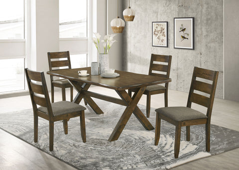 Julian 5-piece Rectangular Dining Table Set Knotty NutmegKnotty Nutmeg
