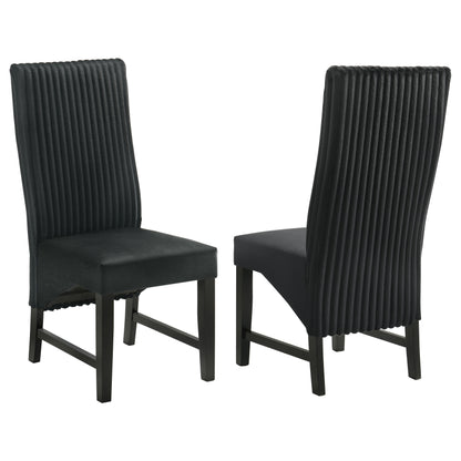 Bruner Upholstered Dining Side Chair Black (Set of 2)Black