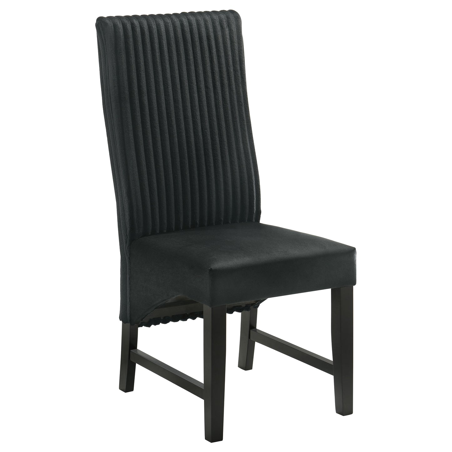 bruner upholstered dining side chair black (set of 2)black