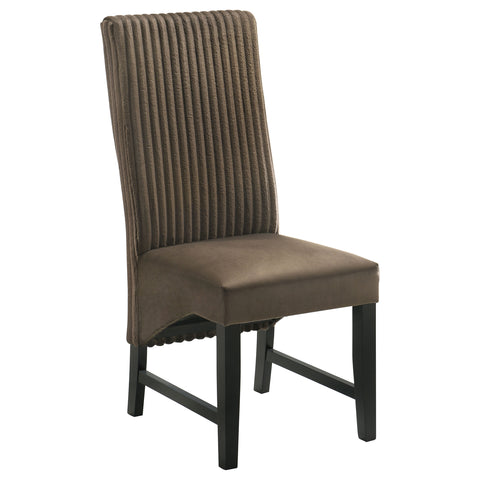 Bruner Upholstered Dining Side Chair Chocolate (Set of 2)Chocolate