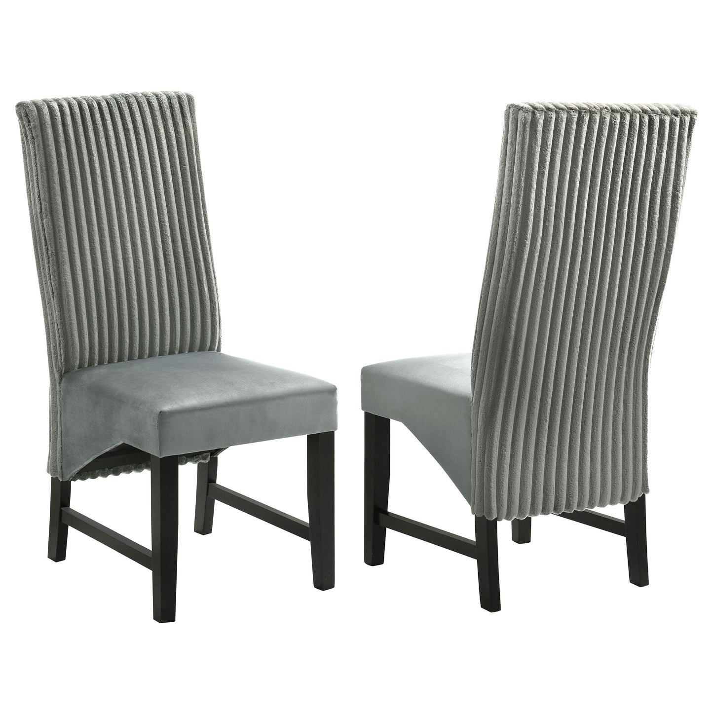 bruner upholstered dining side chair grey (set of 2)grey