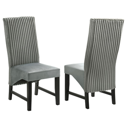 Bruner Upholstered Dining Side Chair Grey (Set of 2)Grey