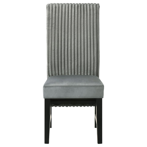 Bruner Upholstered Dining Side Chair Grey (Set of 2)Grey