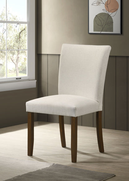 Bridle Upholstered Dining Side Chair Beige (Set of 2)