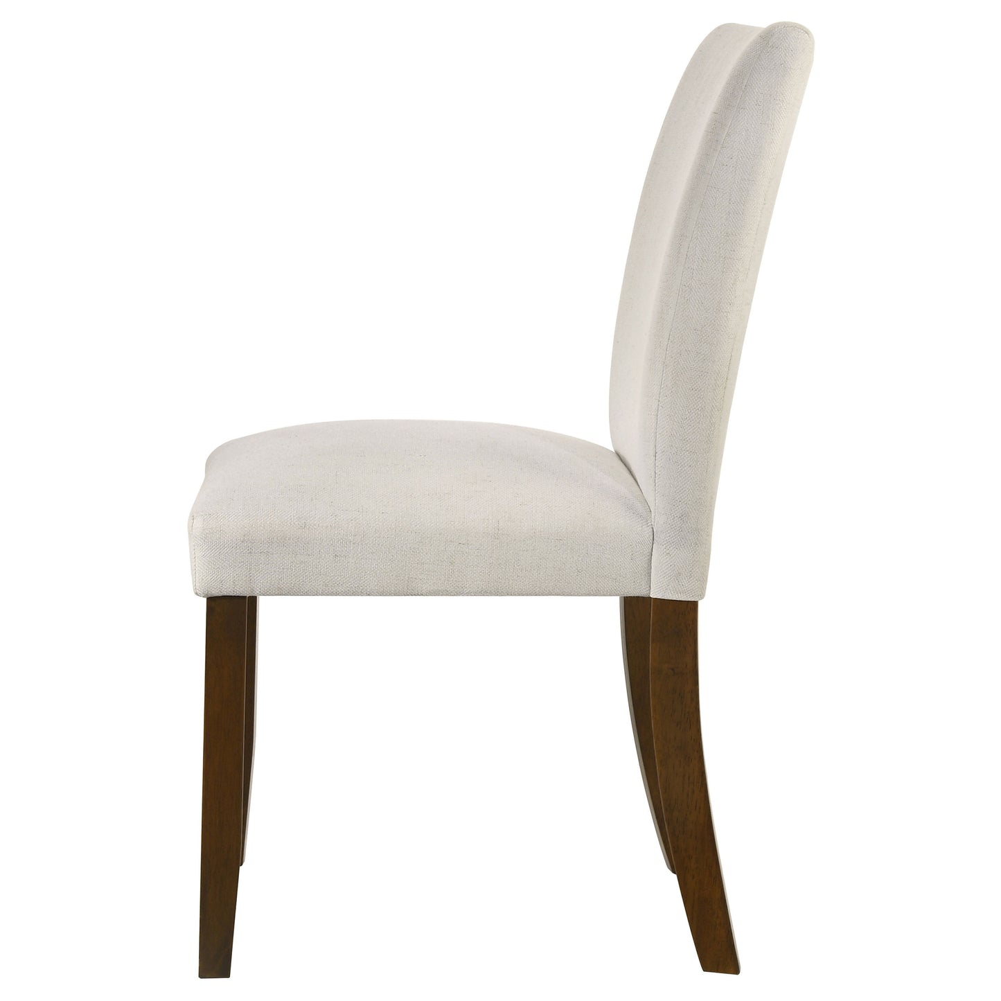 bridle upholstered dining side chair beige (set of 2)