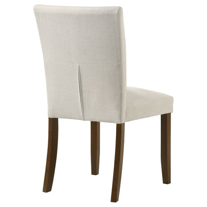 Bridle Upholstered Dining Side Chair Beige (Set of 2)